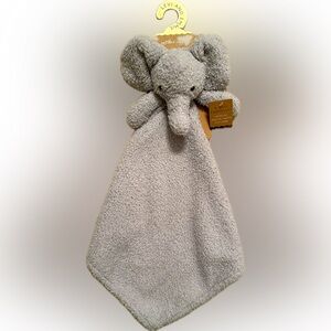 LEVI AND EMMIE FEATHER KNIT LOVEY LOVIE BABY BLANKET GRAY PLUSH ELEPHANT FEATHER